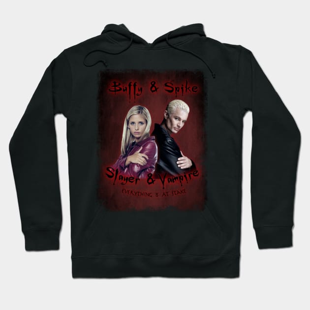 Buffy & Spike Vintage Look Hoodie by CharXena